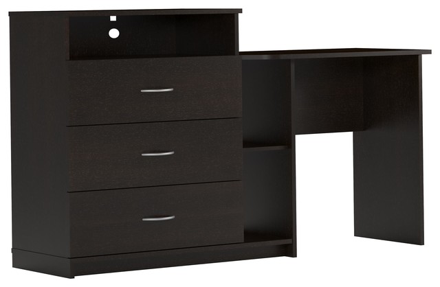 A Design Studio Rebel 3 In 1 Media Dresser And Desk Combo