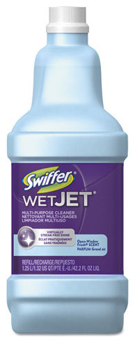 WetJet System Cleaning-Solution Refill, 1.25 Liter, Open Window Fresh, 6/Carton