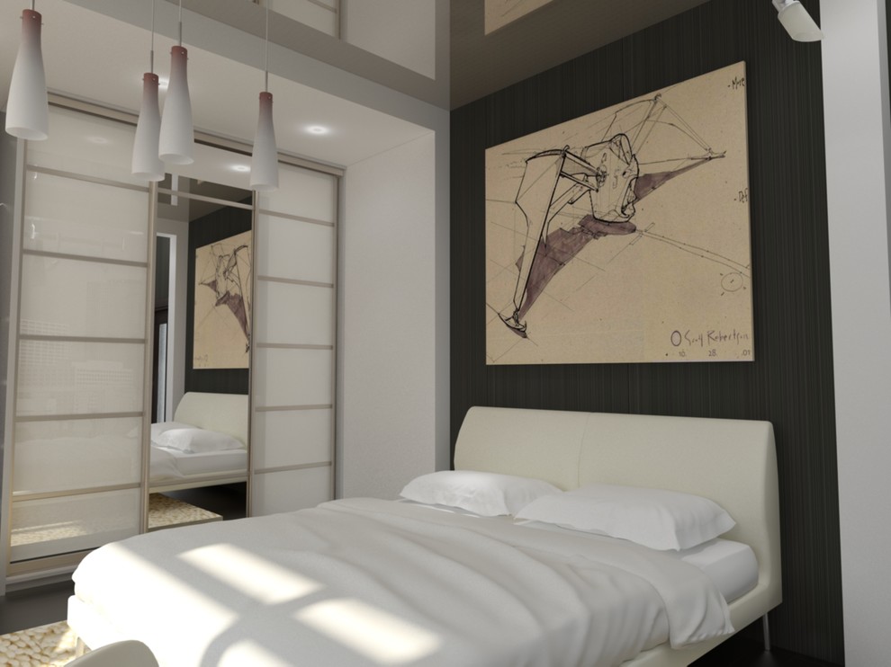 Интерьер загородного дома с красными акцентами