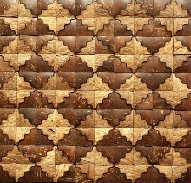 Natural Coconut Mosaic Tile Coconut Shell Mosaic Tiles Backsplash CNMT028