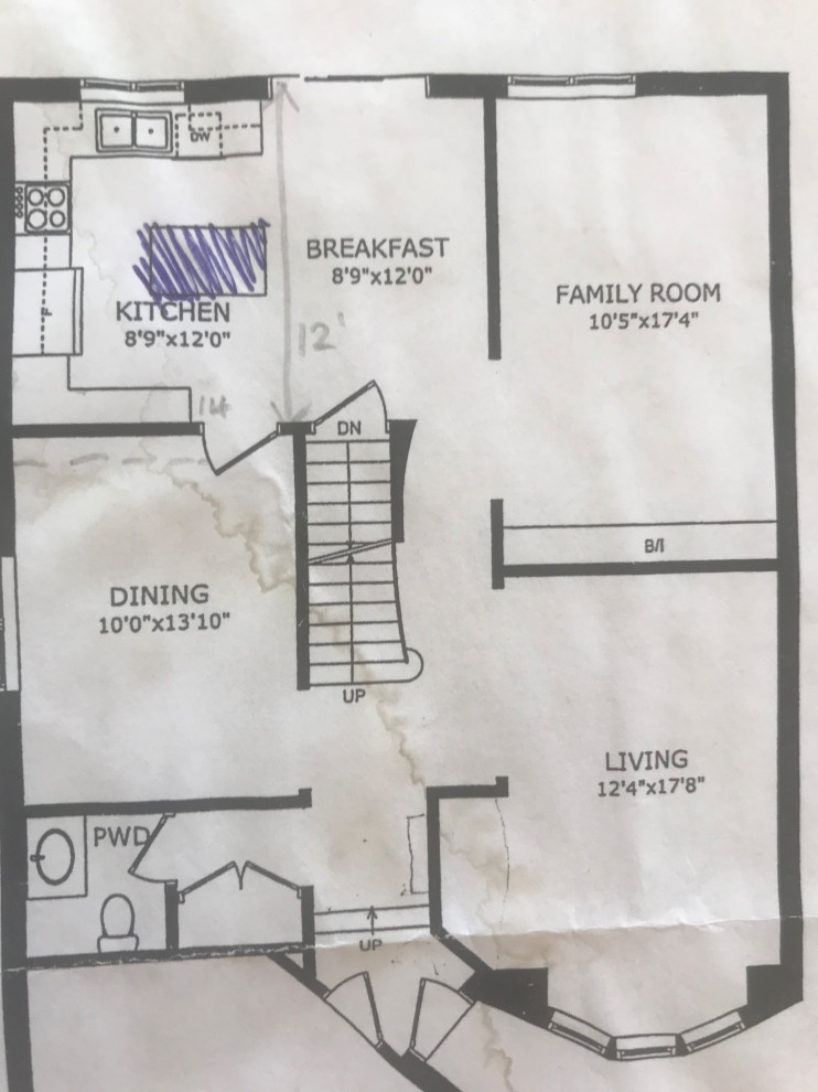 Kitchen/den combination