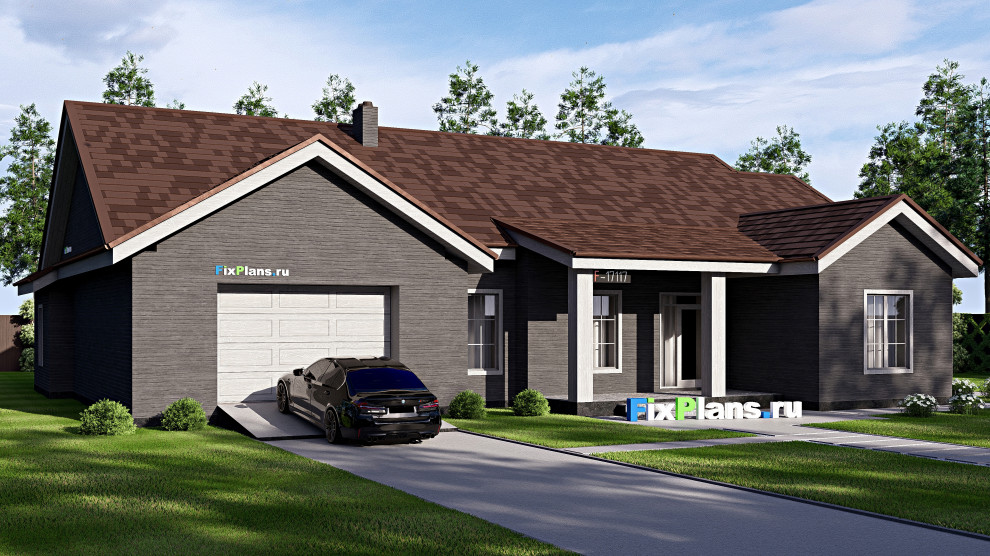 Проект одноэтажного дома 18х22м S248м2 F-17117