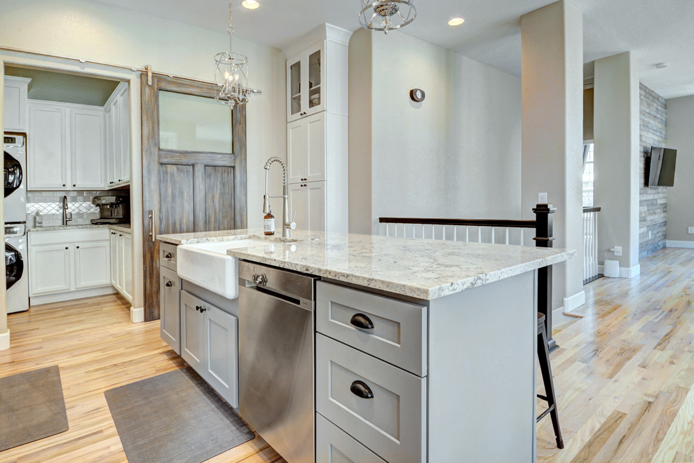 Photo of a contemporary kitchen in Denver.