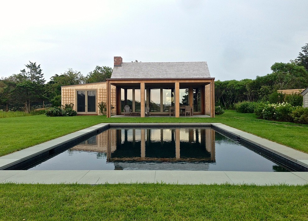 Inspiration for a transitional rectangular pool in Boston.