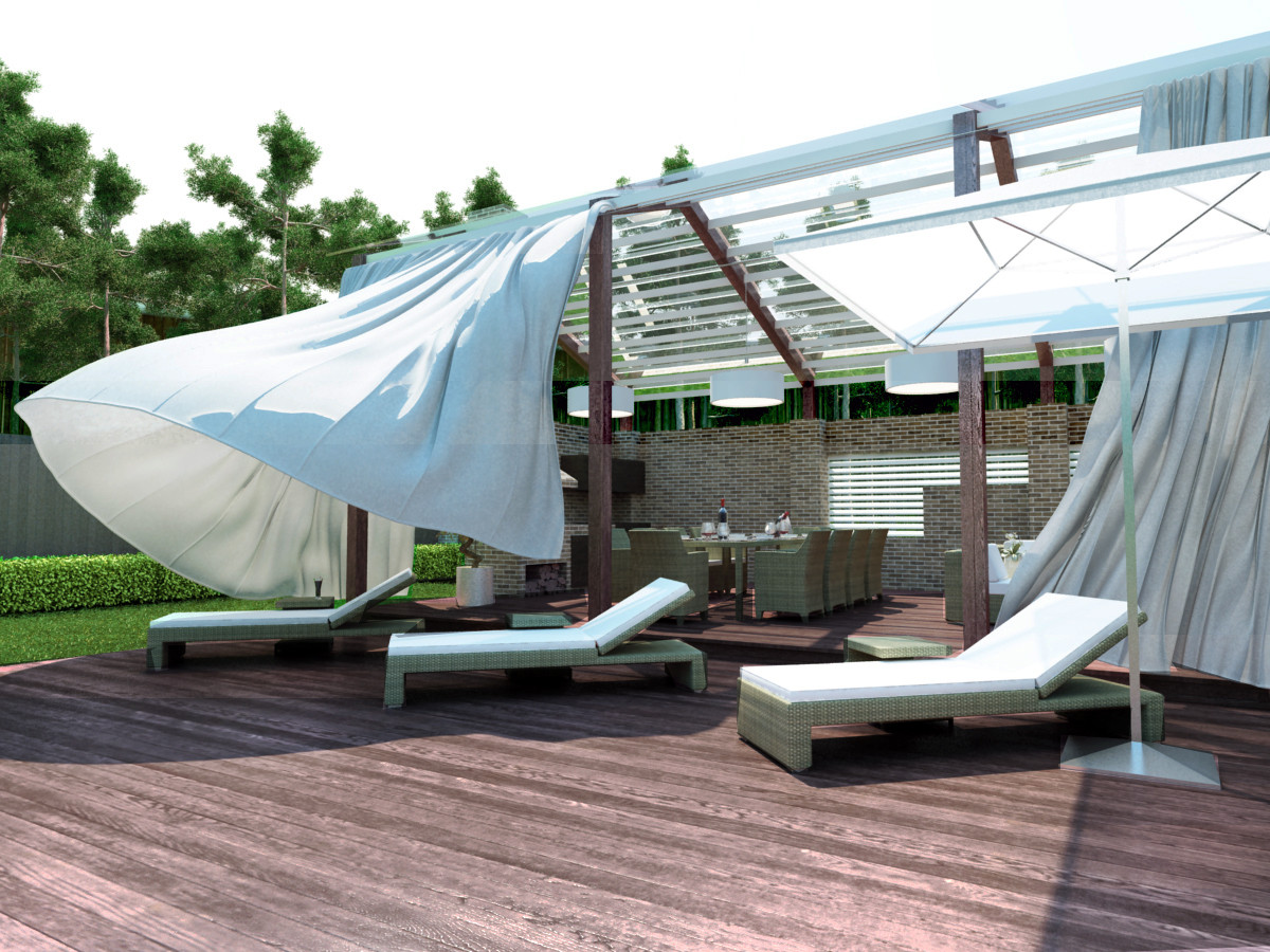 Lounge-терраса  и  SPA  частного дома