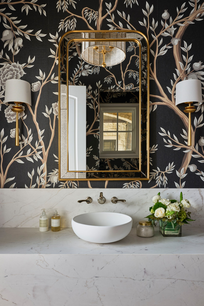 Bluffview Drive Remodel, Plano - French Country - Powder Room - Dallas ...
