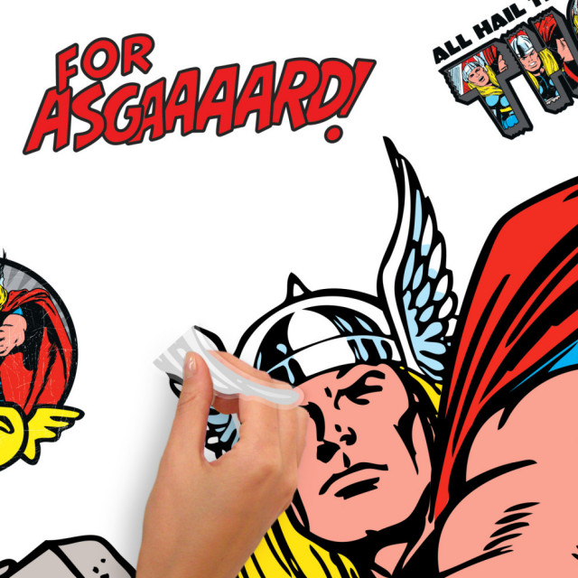 Marvel Classic Thor Comic Peel and Stick Giant Wall Decal ...