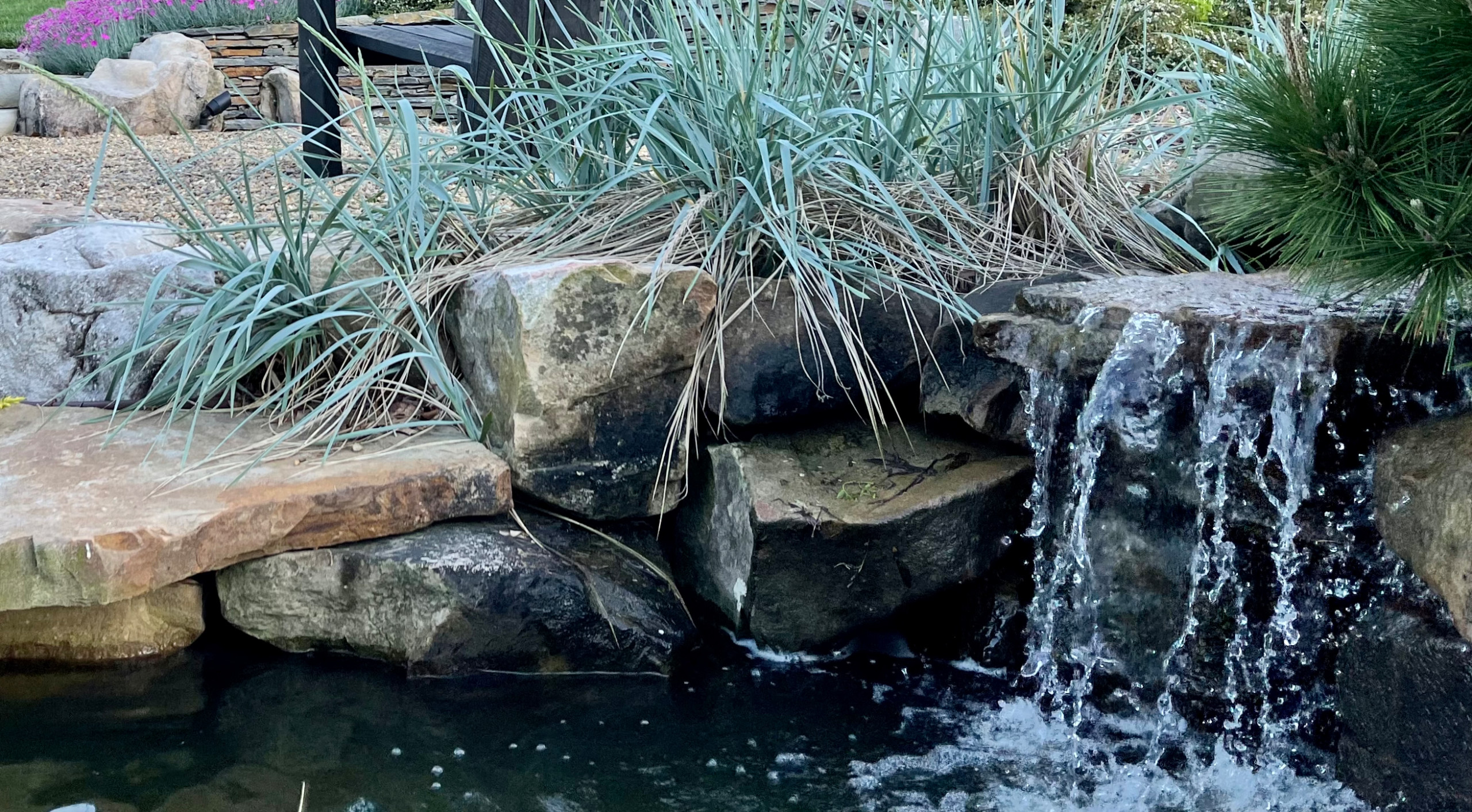 The front waterfall.