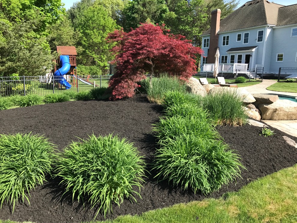 Scott Zolak's Outdoor Living Cape Cod Black Mulch Landscape Boston by South Shore