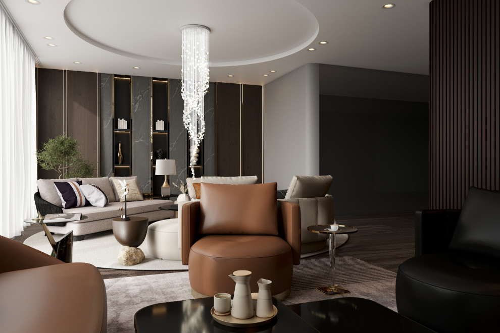 Гостиная загородного дома в Итальянском проектировании