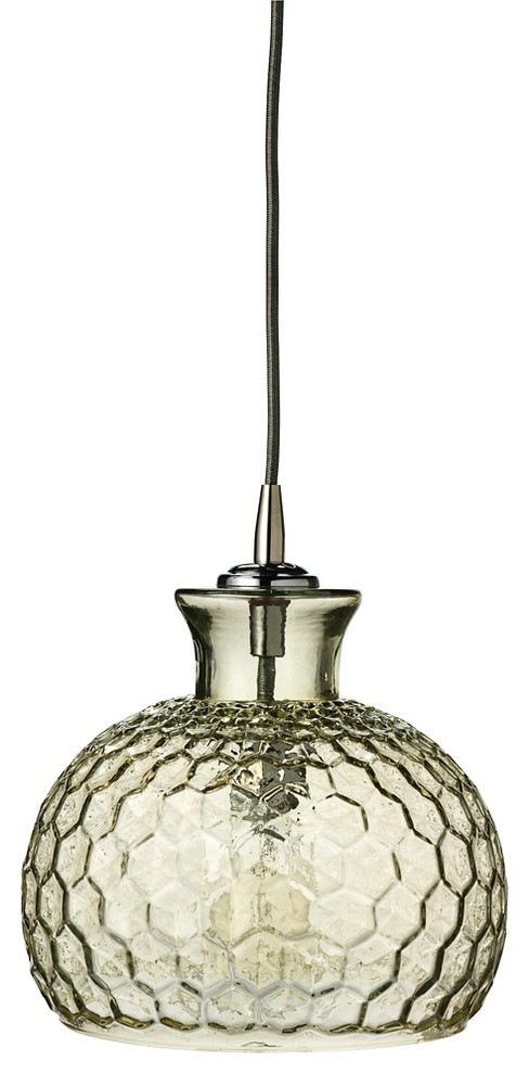Clark Collection 10" Wide Taupe Jamie Young Glass Pendant