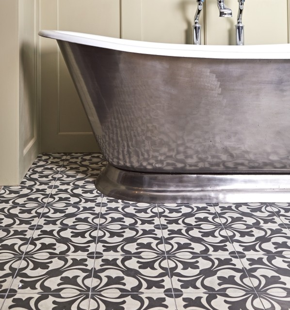 Encaustic Tiles sekelskiftes-badrum