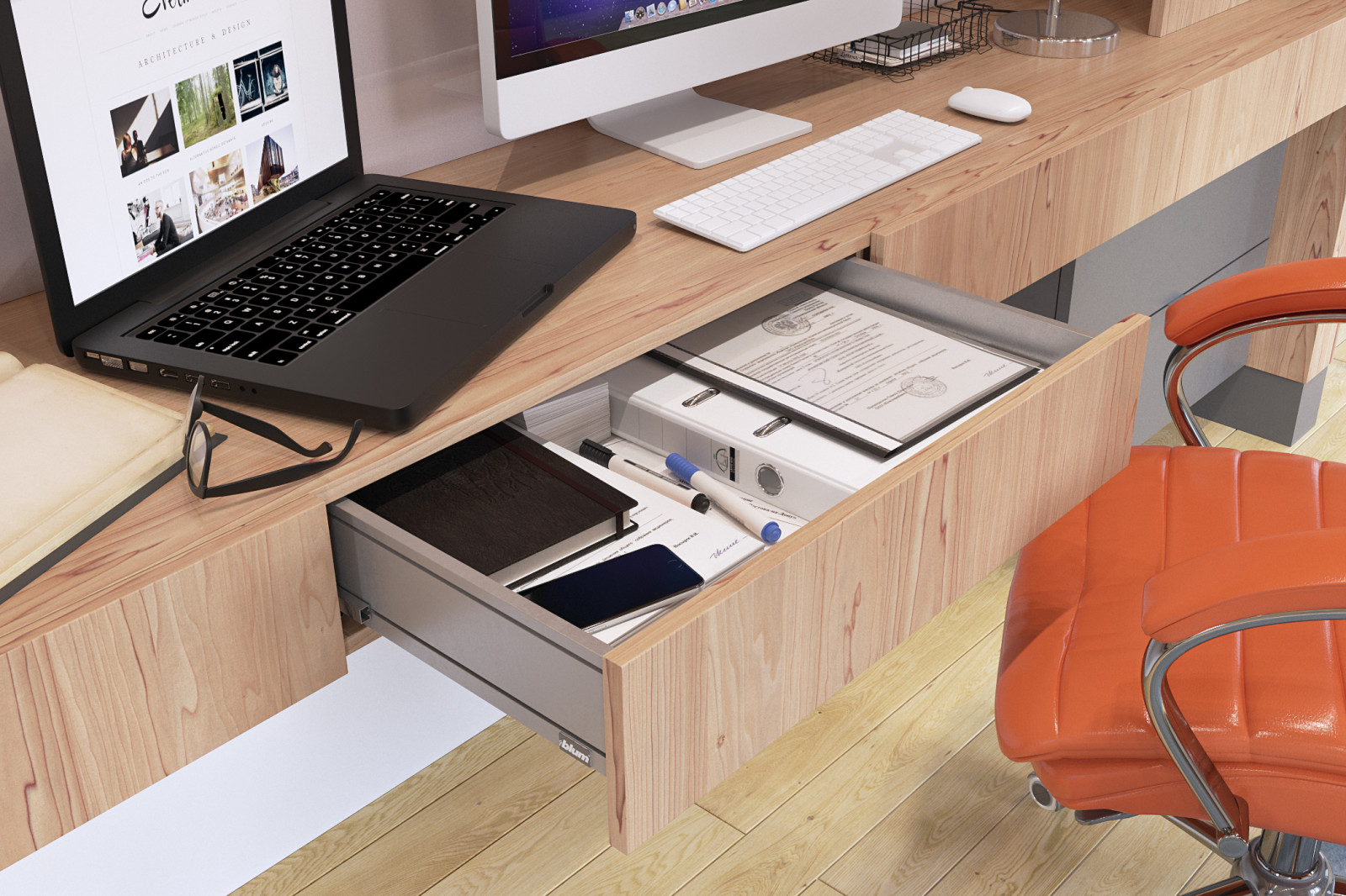 Рабочее пространство для троих детей