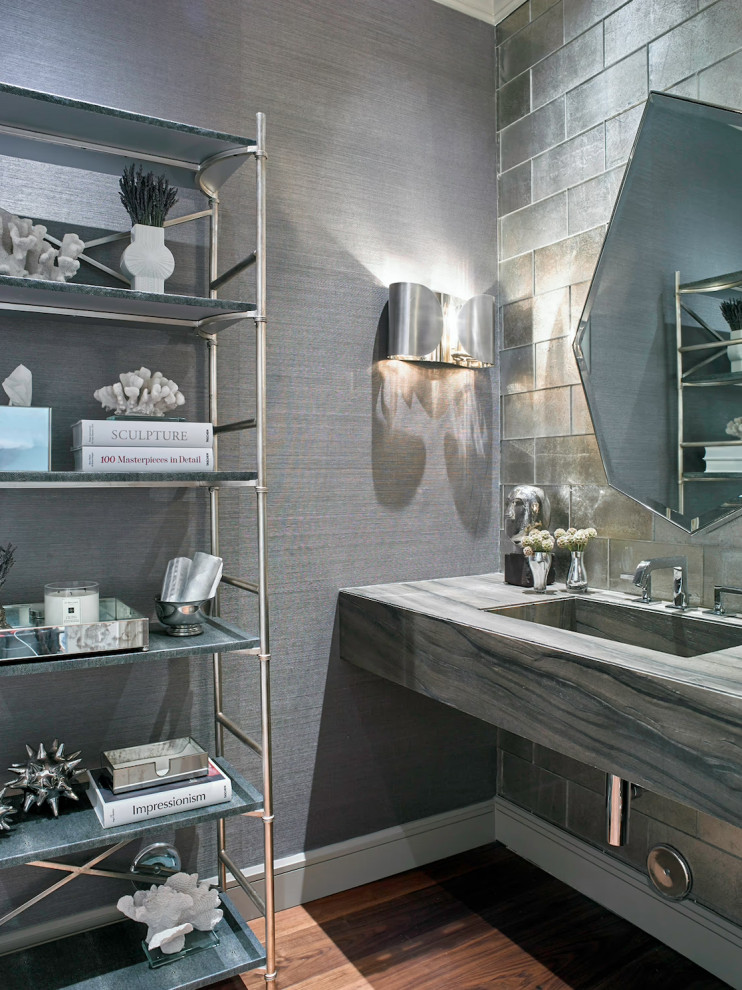 Hibiscus Island - Tropical - Powder Room - Miami - by WECSELMAN DESIGN ...
