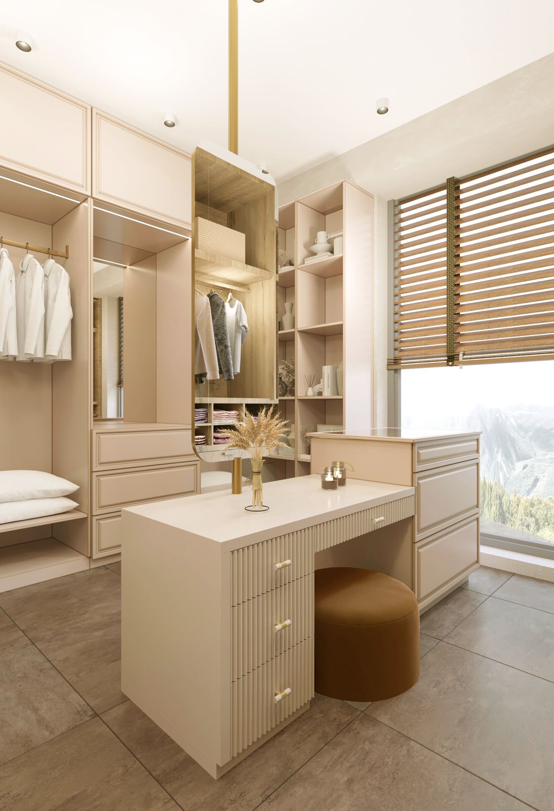 Двухэтажный жилой дом с видом на горы.