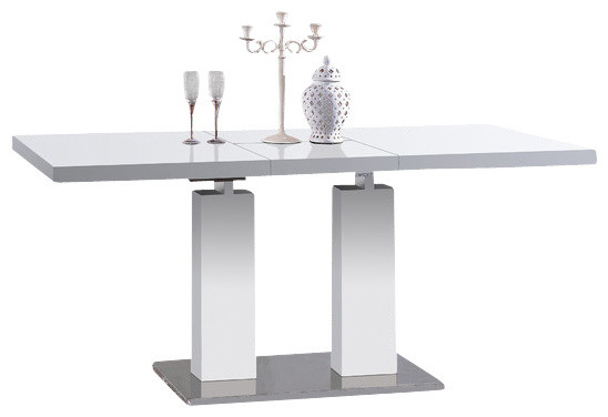 Expandable White Dining Table Modern, White Dining Table Extendable