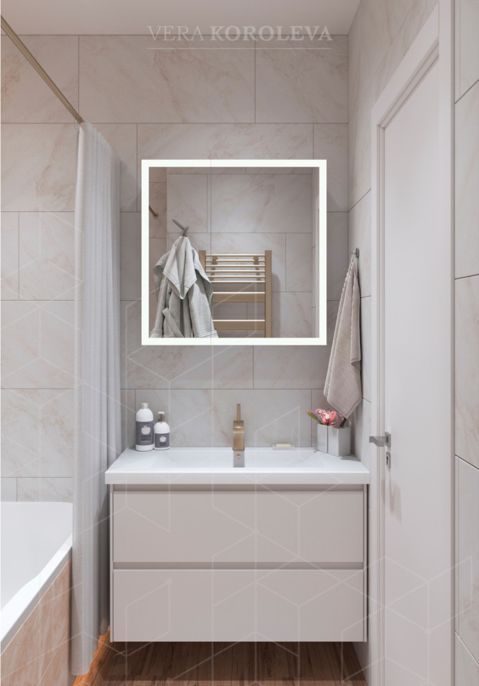 Дизайн-проект двухкомнатной  квартиры для семьи с детьми в ЖК "Модум"