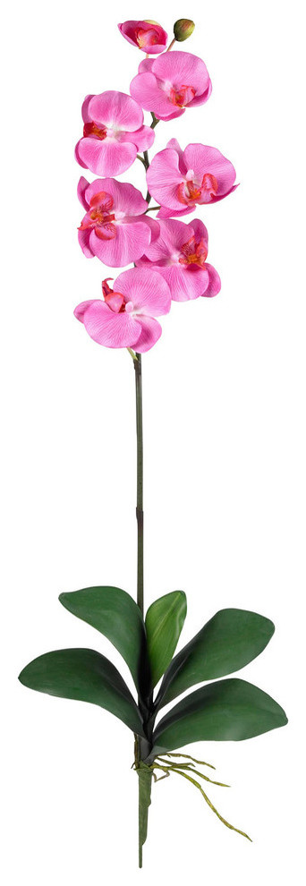 Nearly Natural Phalaenopsis Stem, Set of 6, Dark Pink
