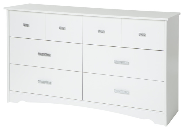 South Shore Tiara 6-Drawer Double Dresser, Pure White