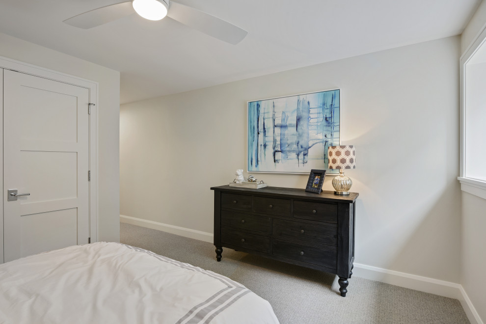 Example of a transitional home design design in Minneapolis