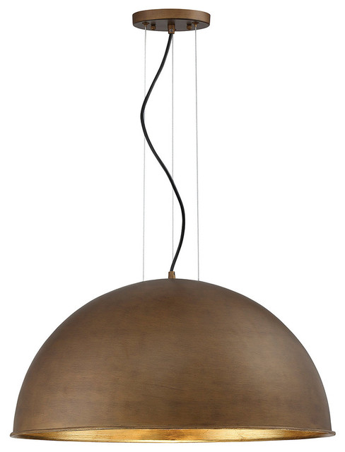 Savoy House Sommerton 3 Light Pendant Rubbed Bronze Savoy House Sommerton 3 Light Pendant Rubbed Bronze With Gold Leaf Industrial