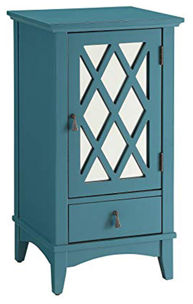 teal blue side table