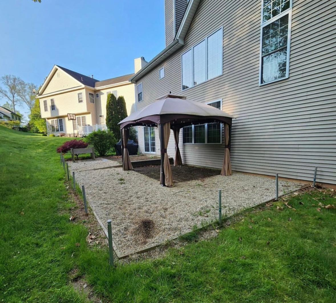 Turtle creek backyard Stamped Concrete patio!