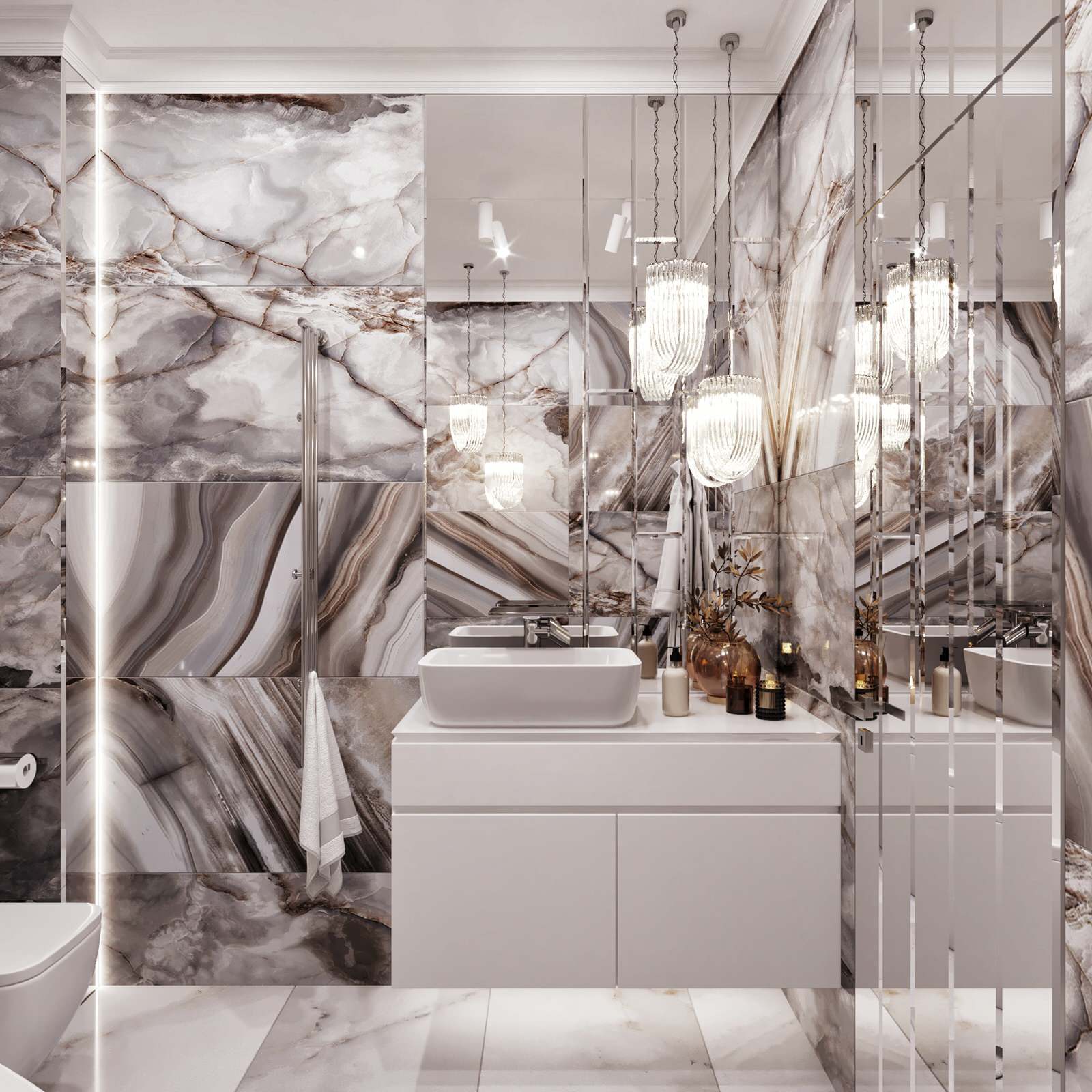 Трехкомнатная квартира площадью 120 м2. Современная классика.