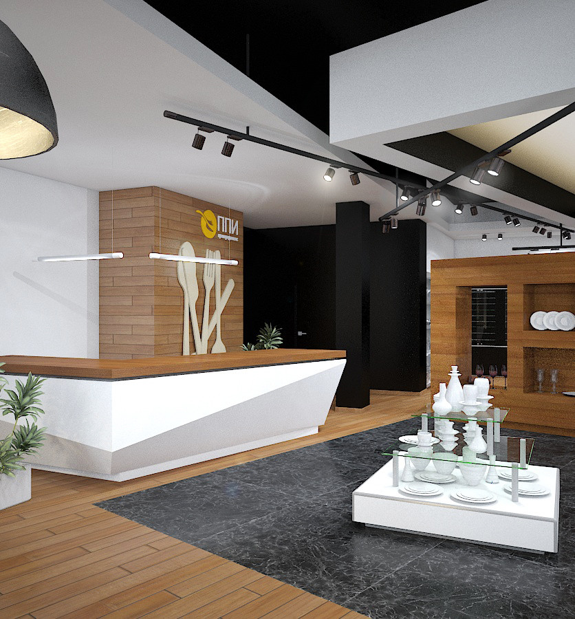 Визуализация салона посуды и подарков