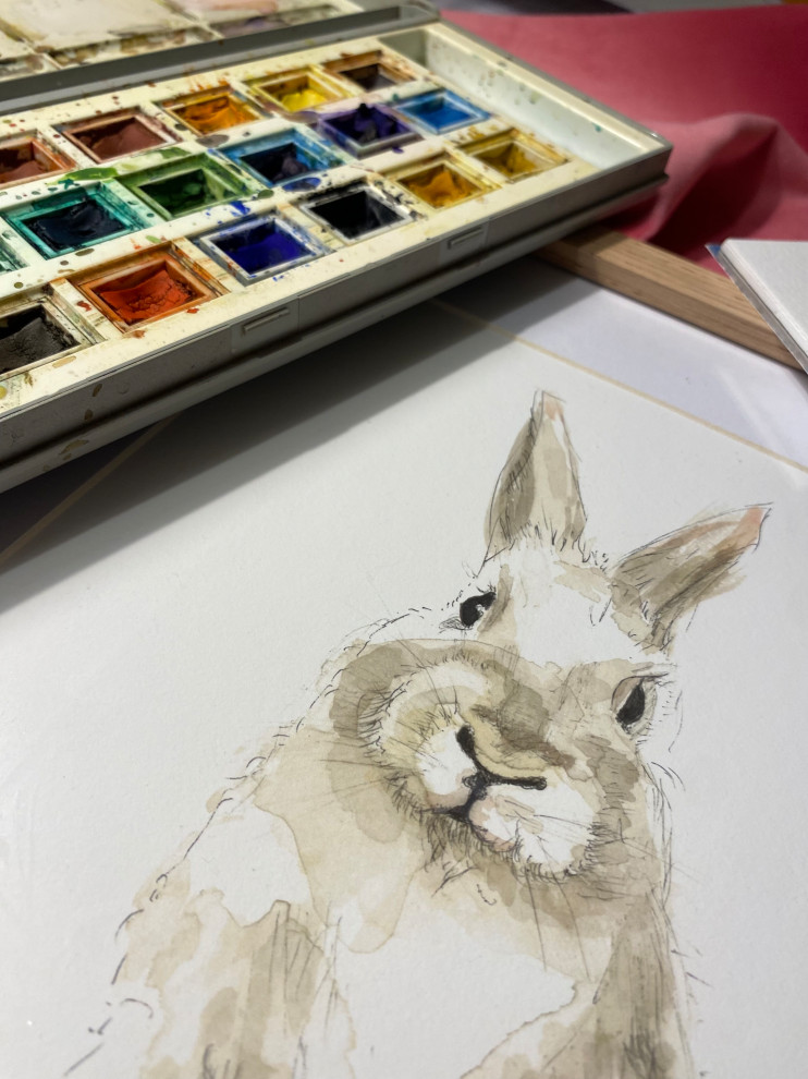 Un Univers poétique : les aquarelles Ginette & Raoul par Maison Delanoë