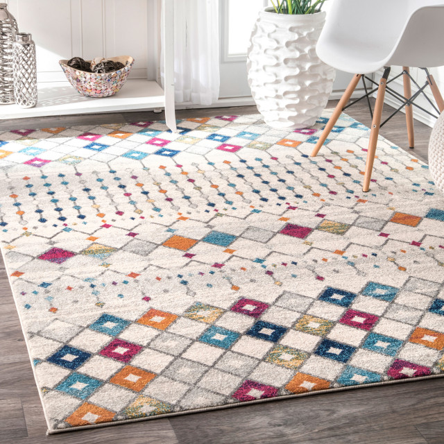 Moroccan Blythe Contemporary Area Rug Scandinavian Area Rugs by nuLOOM Houzz