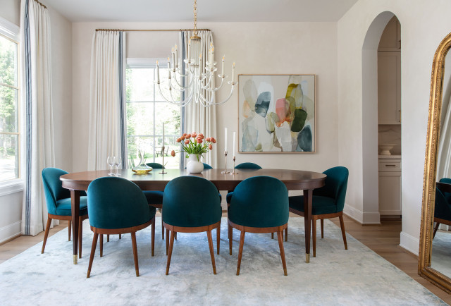 Memorial Transitional modern-esszimmer