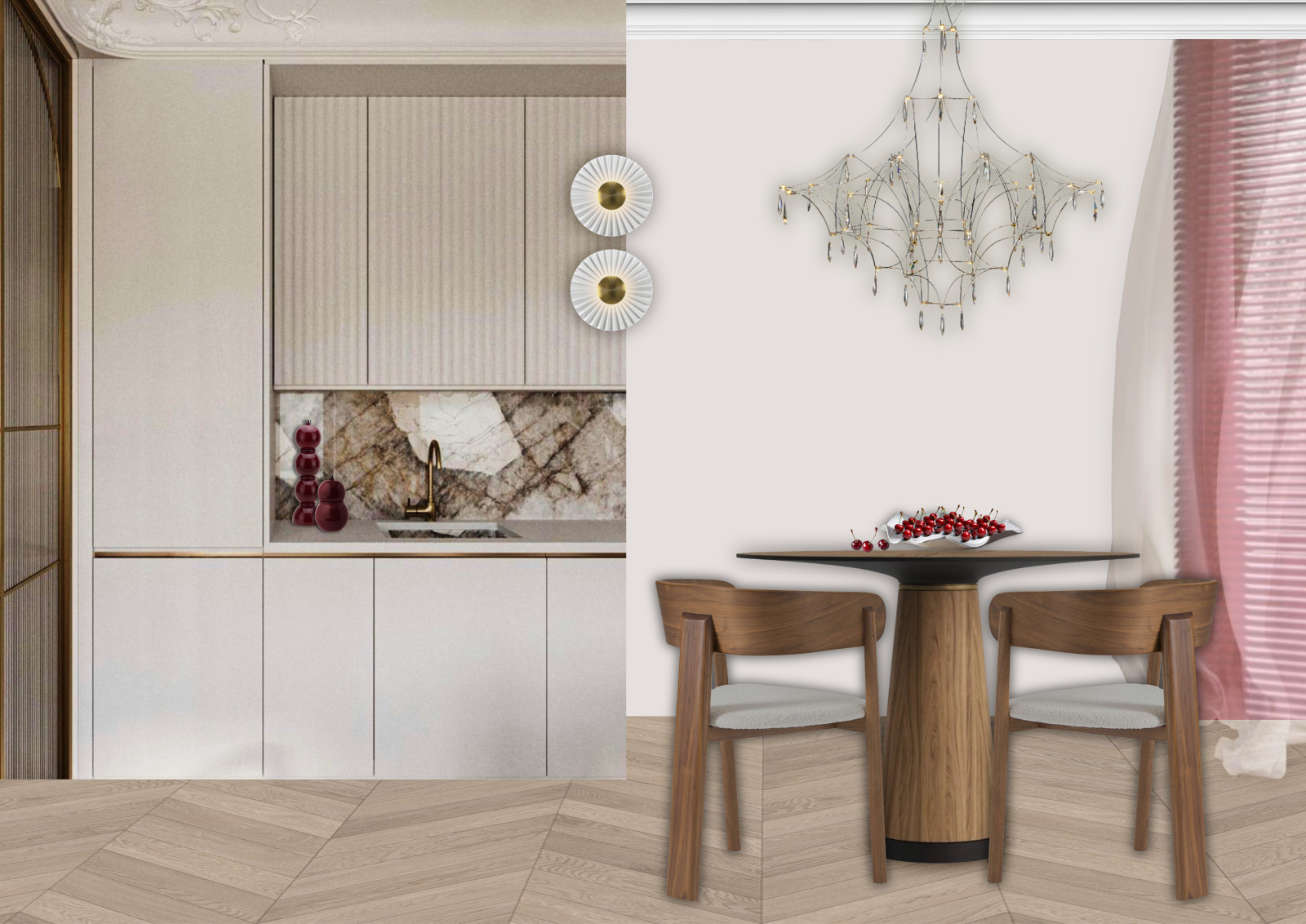 Стилевой коллаж кухни-столовой