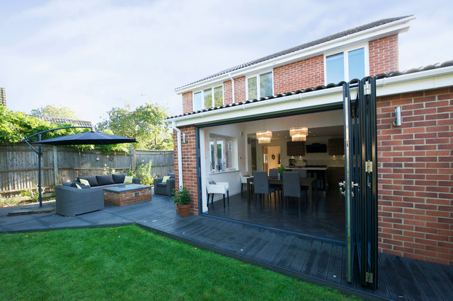 Kitchen Extension with Bi Folding Doors contemporary-exterior