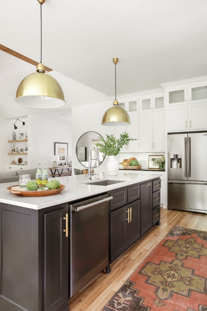 Design ideas for a transitional kitchen in Oklahoma City.