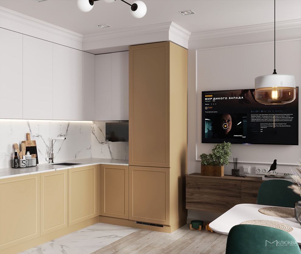 Кухня-гостиная 21 кв.м