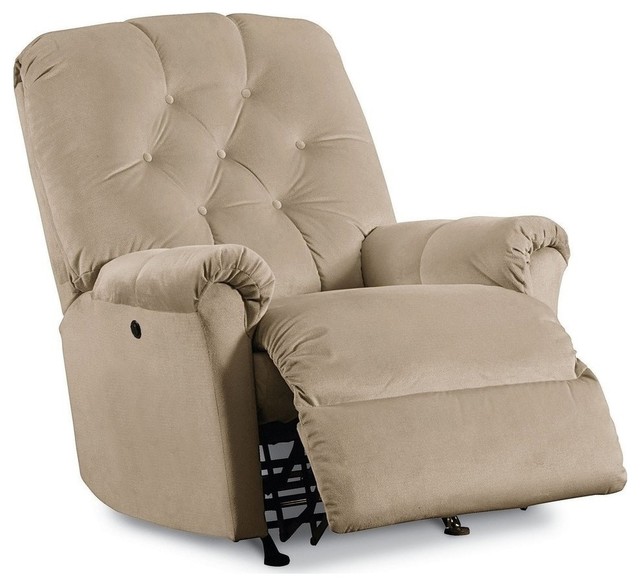 Miles Power Rocker Recliner, Doe Transitional Recliner Chairs by