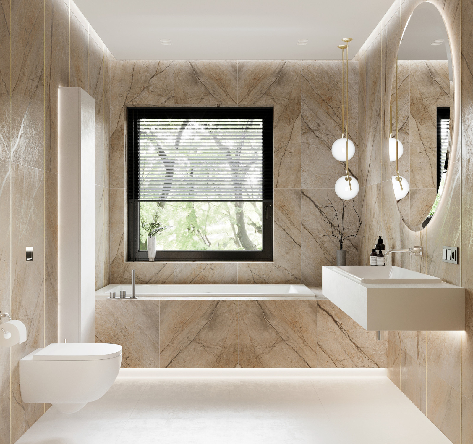 Дом в бежевых тонах