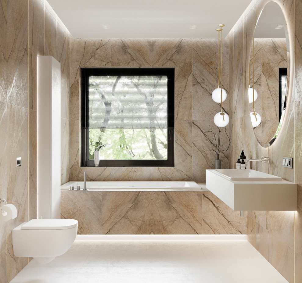 Дом в бежевых тонах