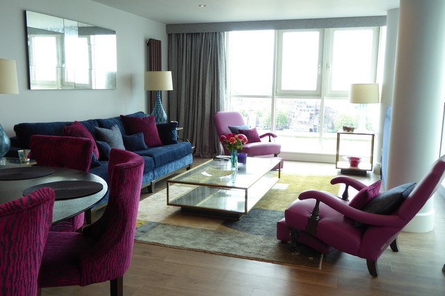 Thames Side Refurbishment contemporary-vardagsrum