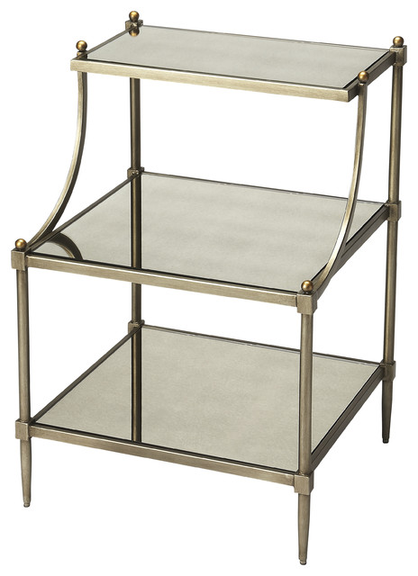 butler specialty company peninsula mirrored tiered side tabl butler specialty company peninsula mirrored tiered side tabl