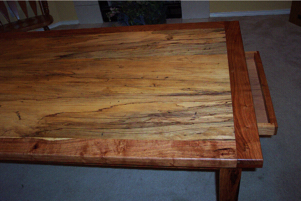 Spalted Pecan and mesquite Custom Table Drawer