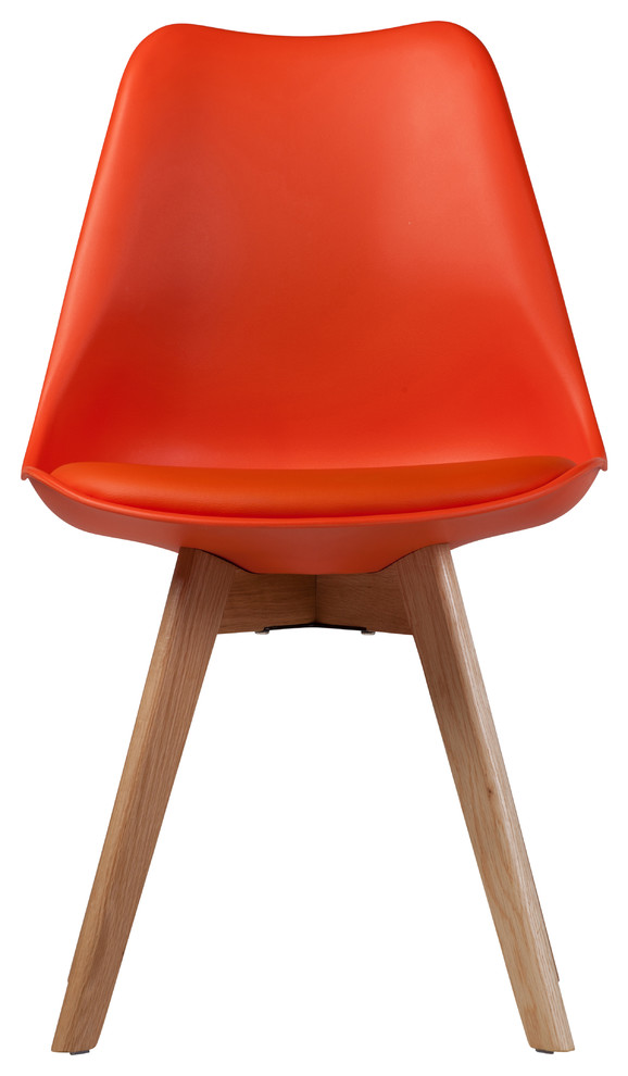 Padded Side Chair, Orange
