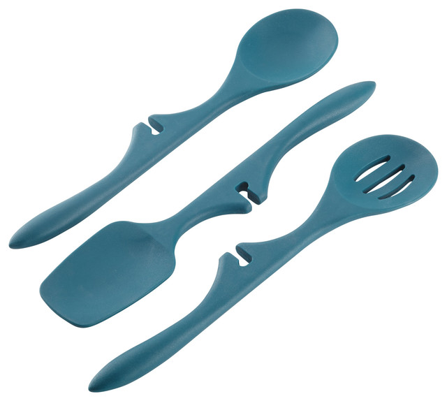 Rachael Ray Tools Gadgets Silicone 3 Piece Lazy Set Marine Rachael Ray Tools Gadgets Silicone 3 Piece Lazy Set Marine Blue
