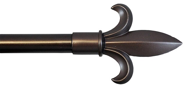 Iron Fleur De Lis Curtain Rod, 3/4