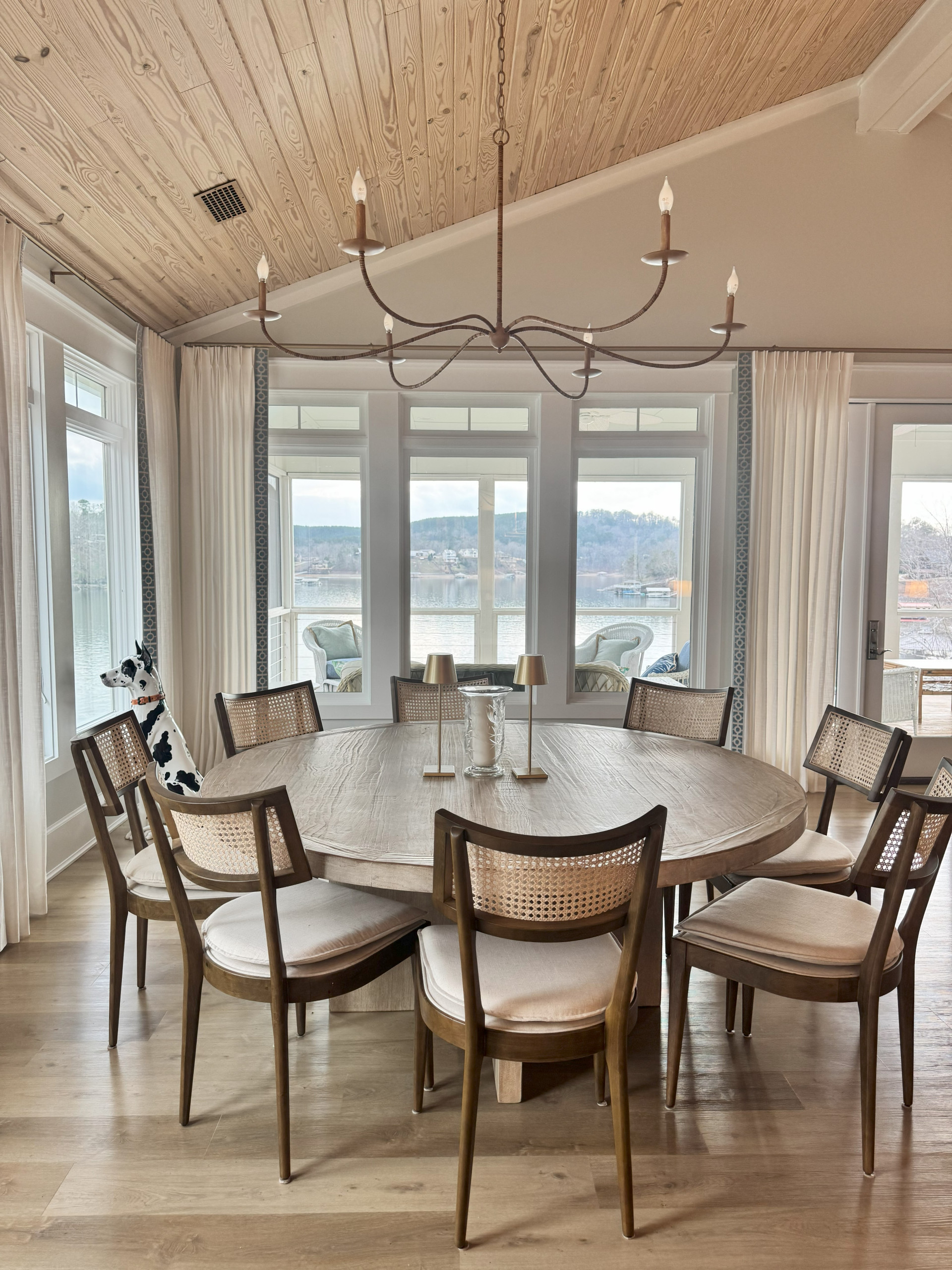 Example of a beach style dining room design in Birmingham
