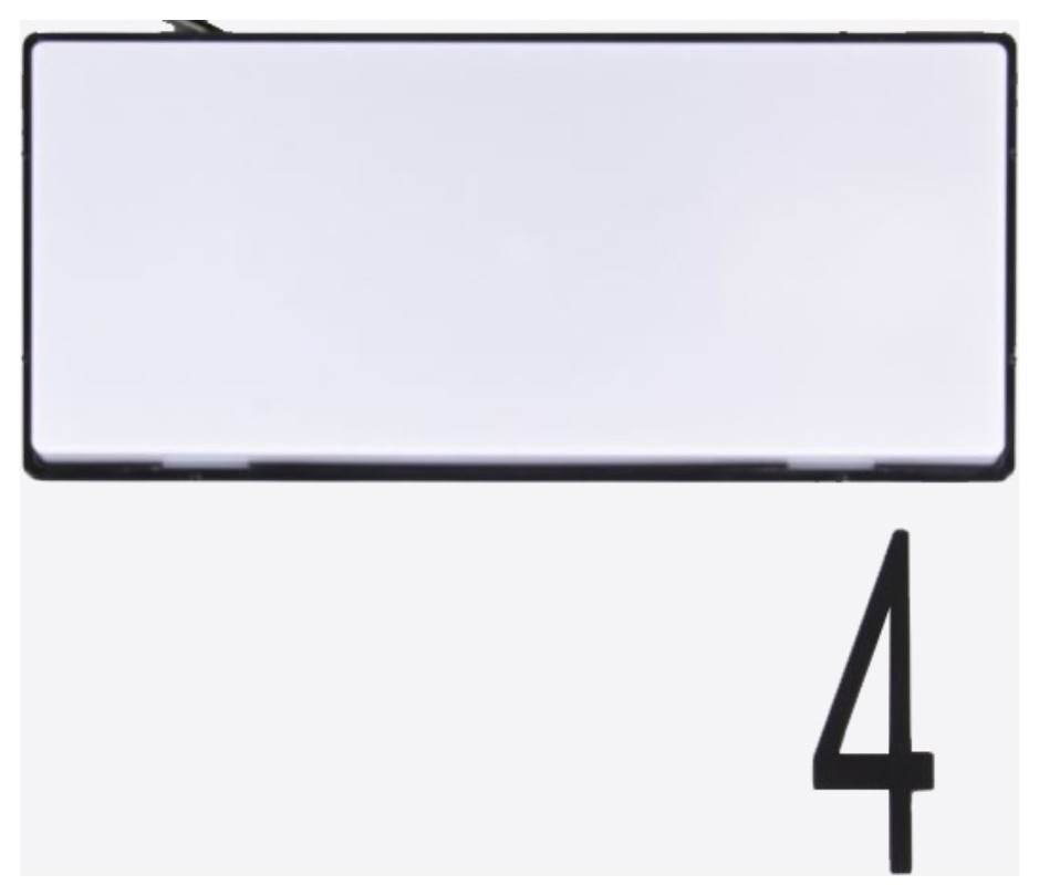 Craftmade Surface Mount Address Plaque Number - 4 AP-4-FB - Flat Black