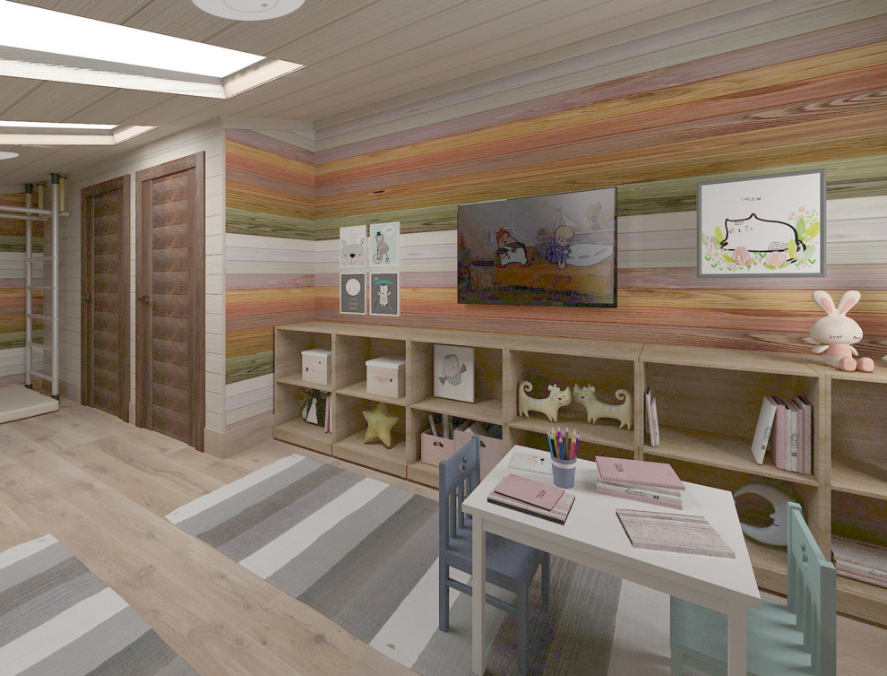 детская в мансардном этаже