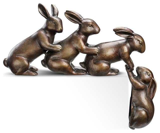 Helping Hand Rabbits Garden Sculpture Contemporary Helping Hand Rabbits Garden Sculpture
