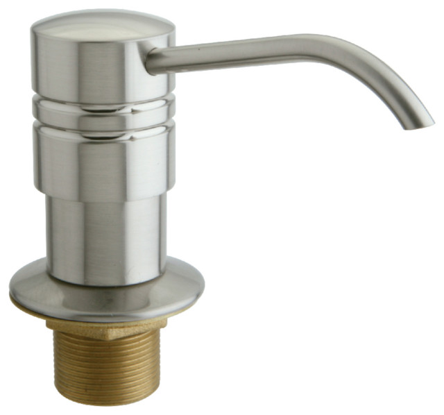 Kingston Brass Straight Nozzle Metal Soap Dispenser, Brushed Nickel